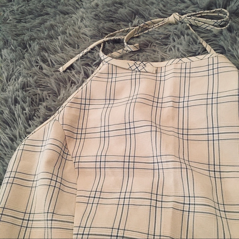 Plaid Halter Top